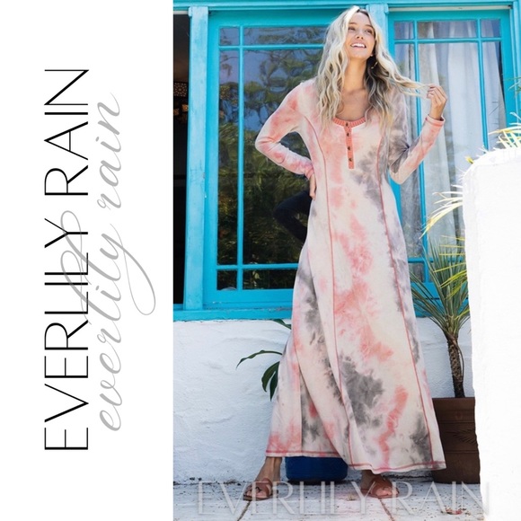 Tie Dye Print Maxi Dress - Picture 8 of 15
